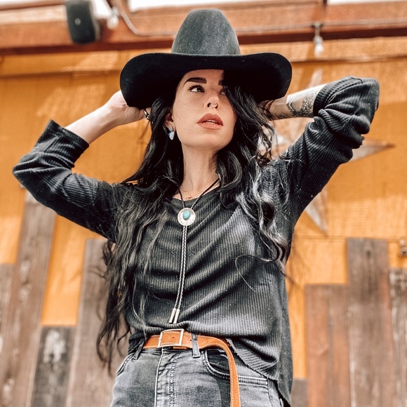 *RARE* Vintage Stetson 4X Beaver Cowboy Hat Black - Picture 3 of 6